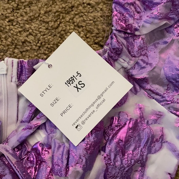 Purple floral dress - Picture 6 of 8